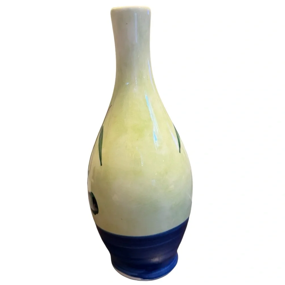 Crate and Barrel Blue Olive Oil Jar Dispenser